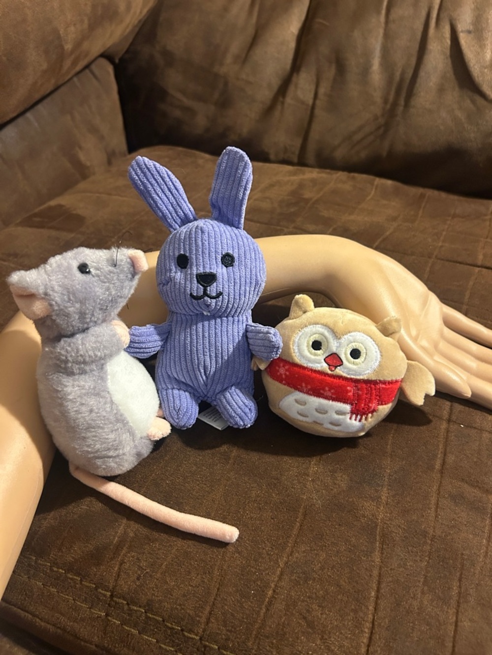 Purple Plush Bunny Small Pet Toy - Soft Chew-Friendly Playmate